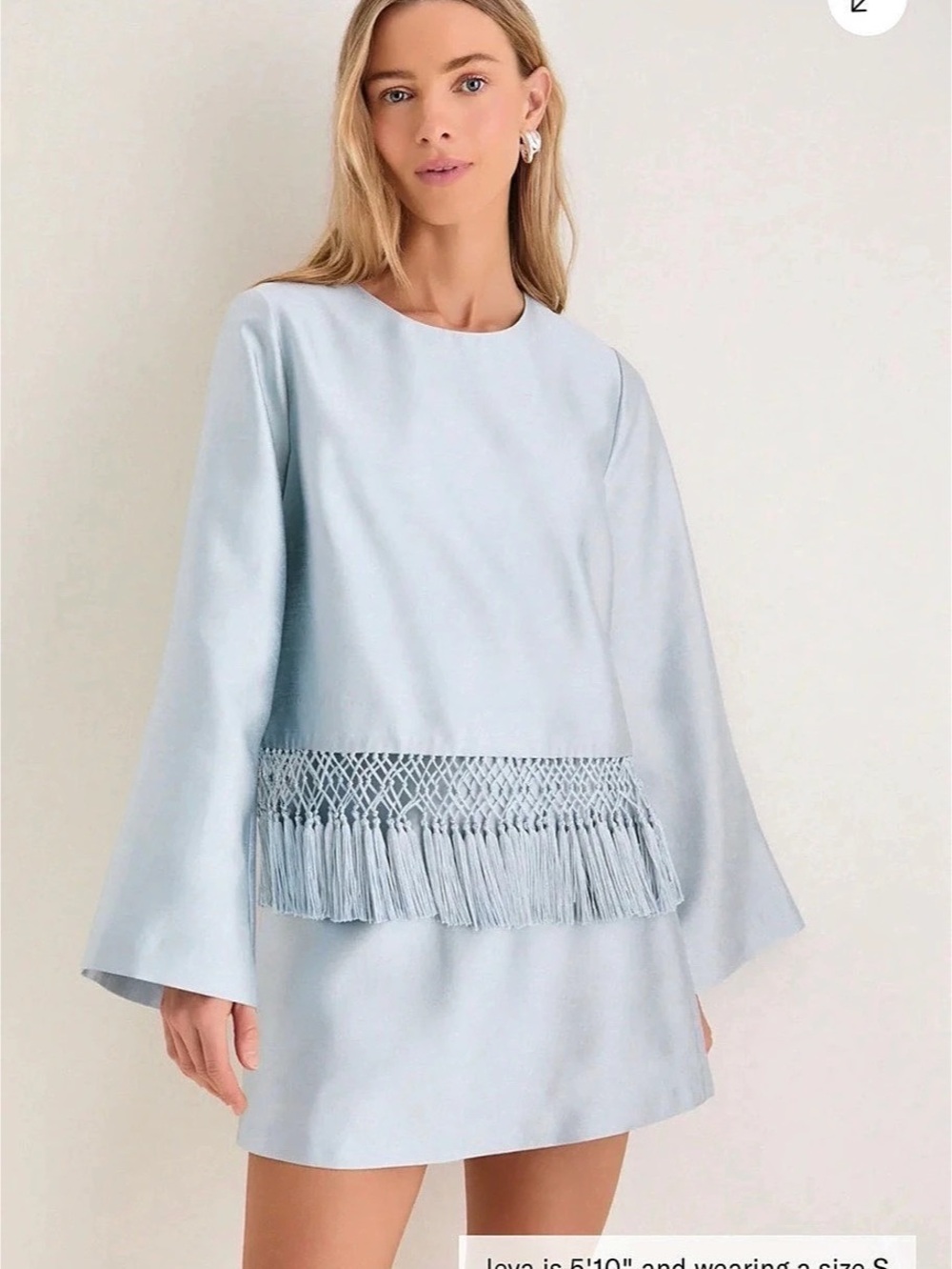 Tuckernuck Pewter Blue Maxine Tassel Top Blue Size S and Skirt size 2